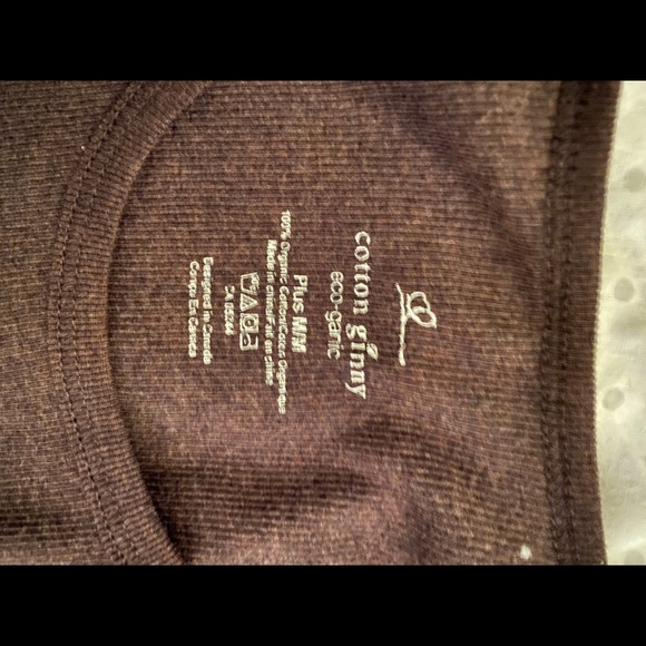 COTTON GINNY BROWN TANK TOP - Picture 3 of 3